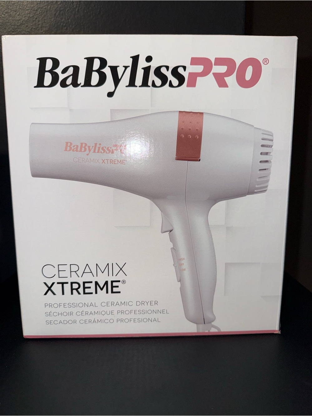 🆕 BaBylissPRO Ceramix Xtreme Professional Hair Dryer White Pink 2000W